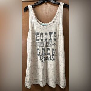 Maurice’s Loose Fitting Tank Boots Bonfires and Backroads Flowy (357)